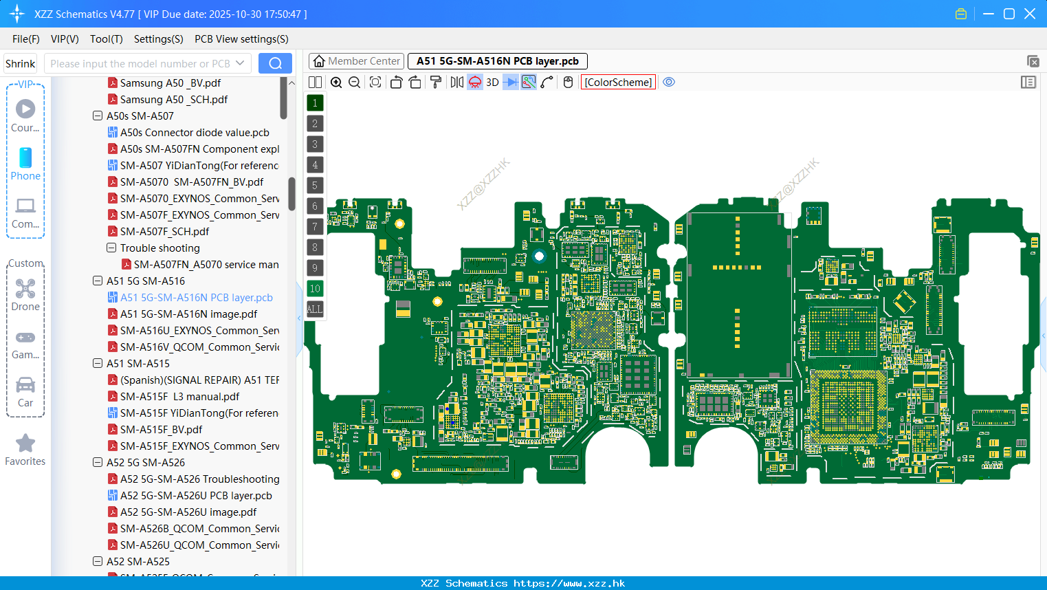 Samsung A51 5G-SM-A516N PCB Layer